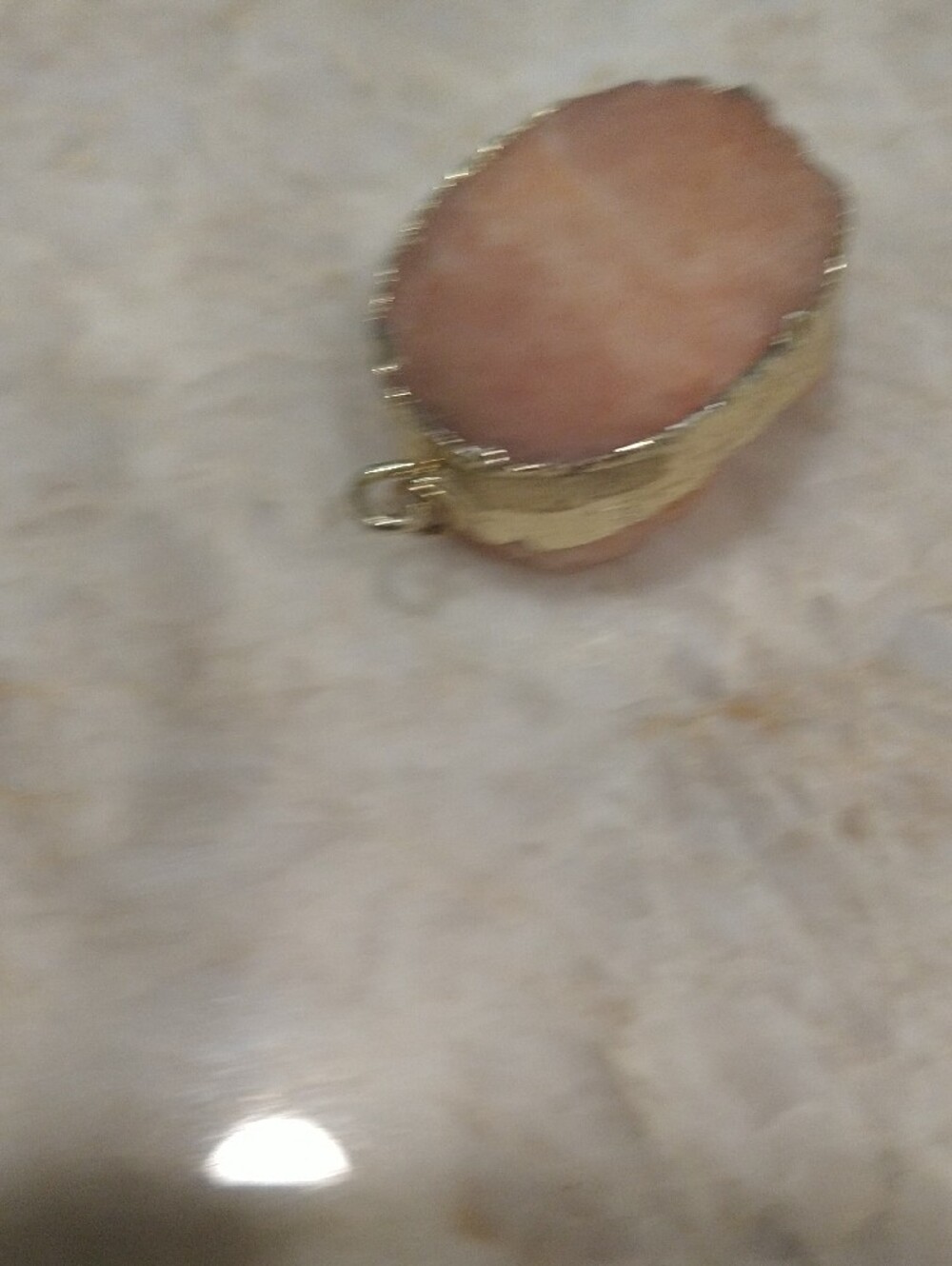 Pink Druzy Pendant Necklace - Feminine Sparkle Pendant 1 X 1 1/2" - Picture 3 of 4